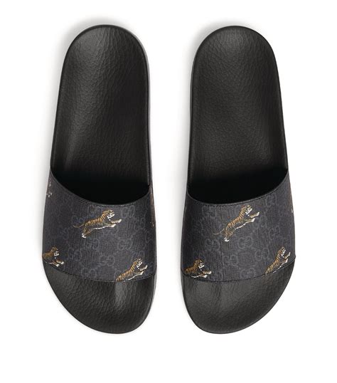 gucci tiger slides|gucci tiger slip on goat.